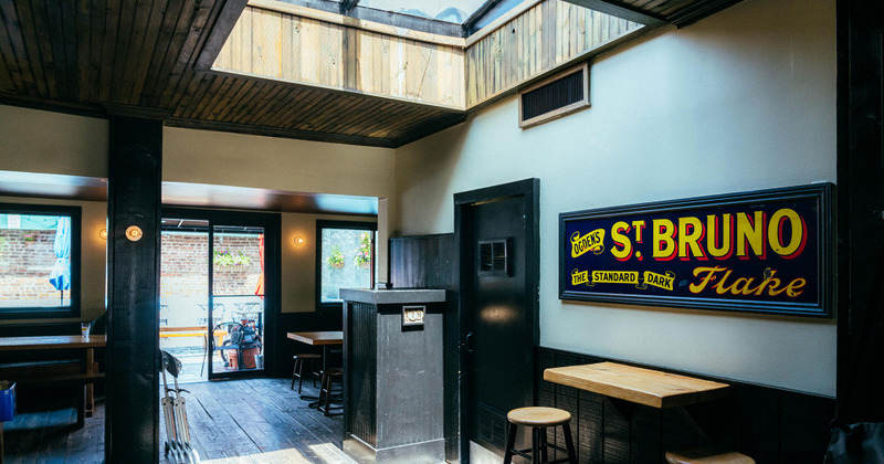 Interior, seating area with roof windows