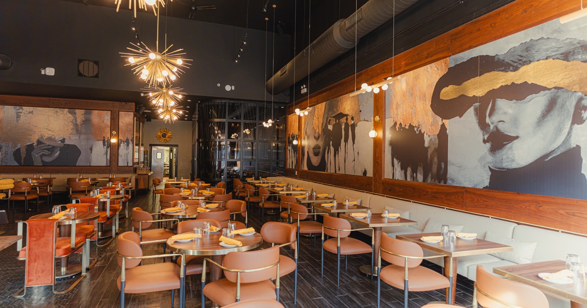 Diner area, tables and chairs