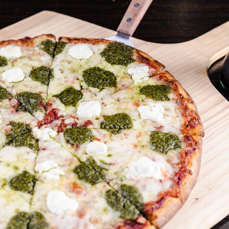 2) Green Pesto, Ricotta & Mozzarella Cheeses (V) photo