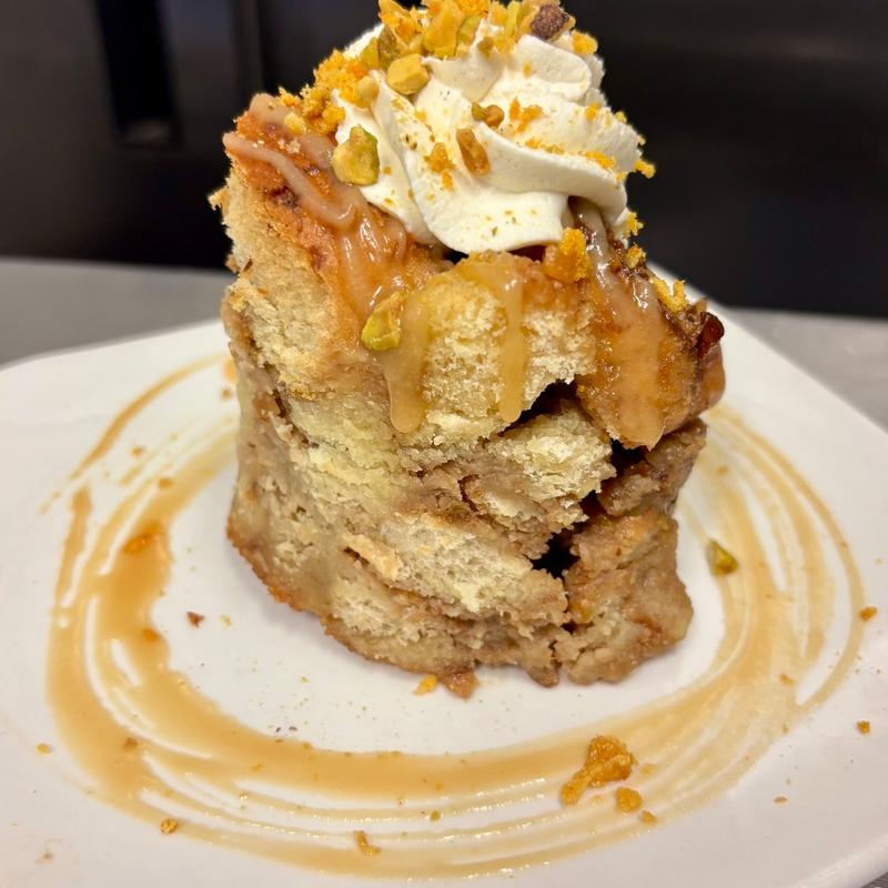 menu item 14 of 20, Pistachio Honey Bread Pudding