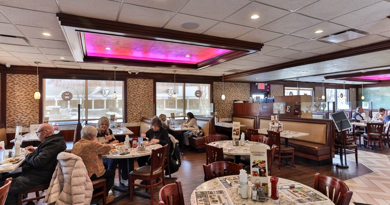 Interior, guests enjoying lunch