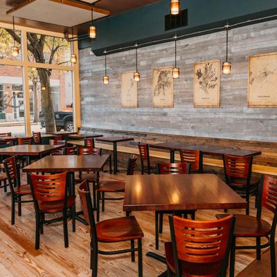 Interior, seating area.