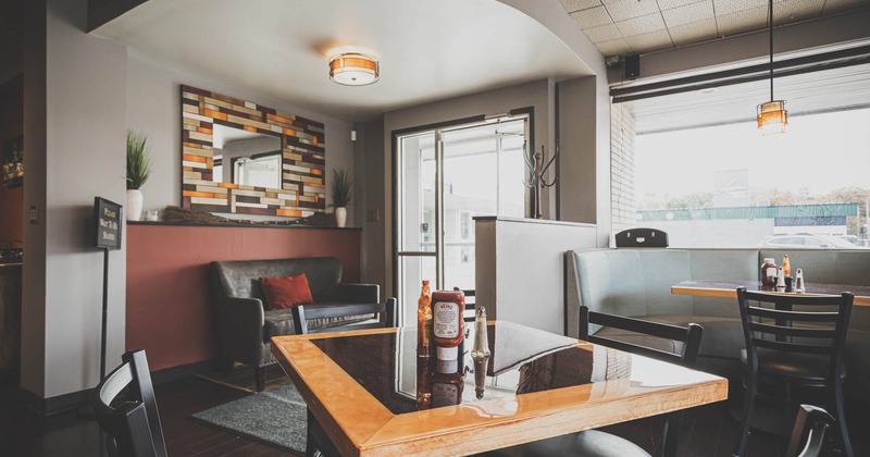 Interior, seating space