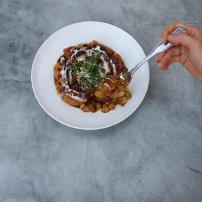 Aloo Tikki Chat.