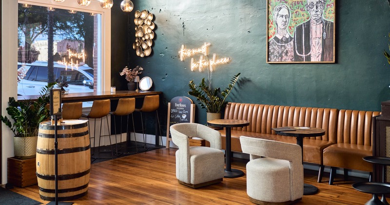 Interior seating area ready for guests