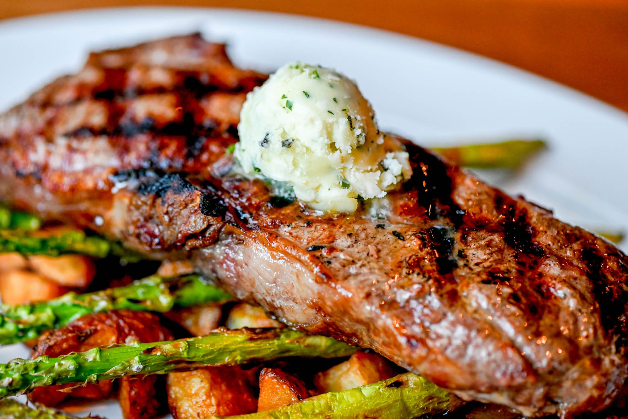 Steak, close view.