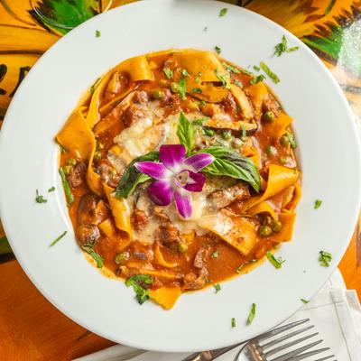 Pappardelle vodka pasta.