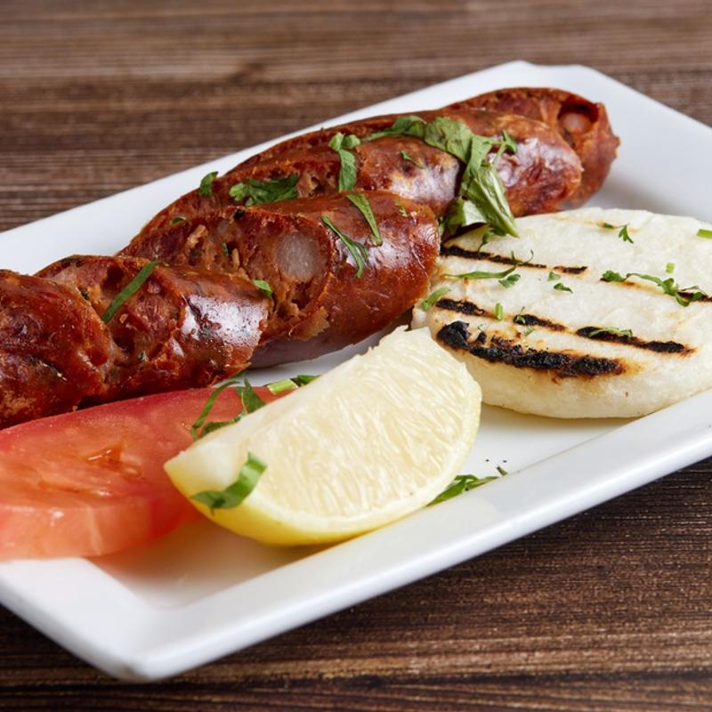 menu item 5 of 57, Spanish Sausage with Corn Cake