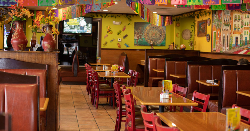 Interior, guest tables and booths