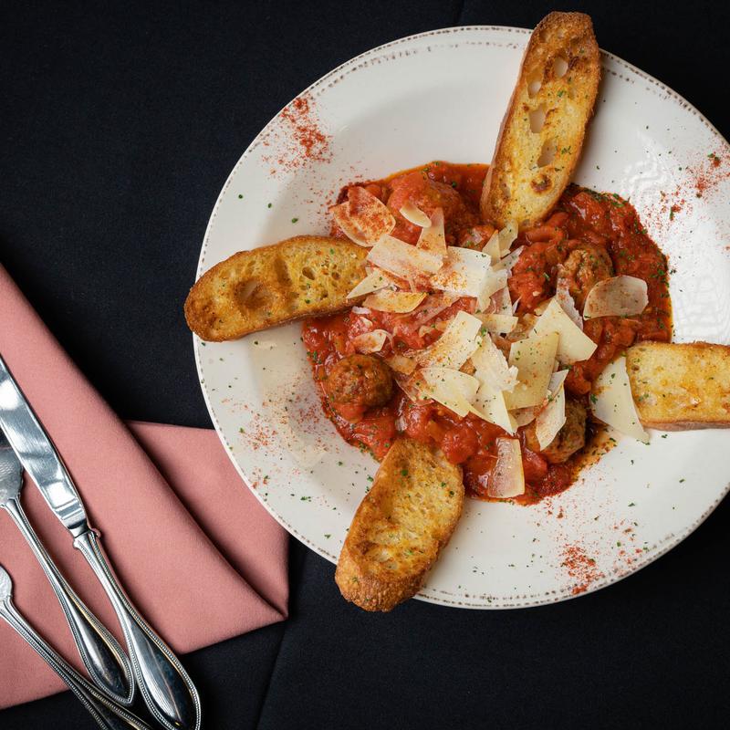 Spicy Homemade Meatball Bruschette photo