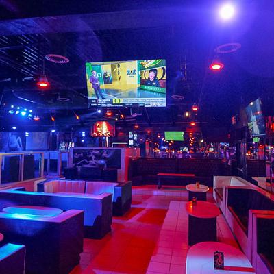 Interior, seating area.