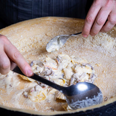 Chef preparing a dish