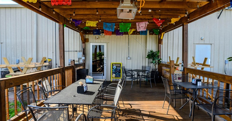 Exterior, seating place on covered patio