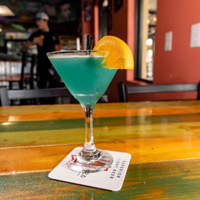 The Blue Harbour cocktail.