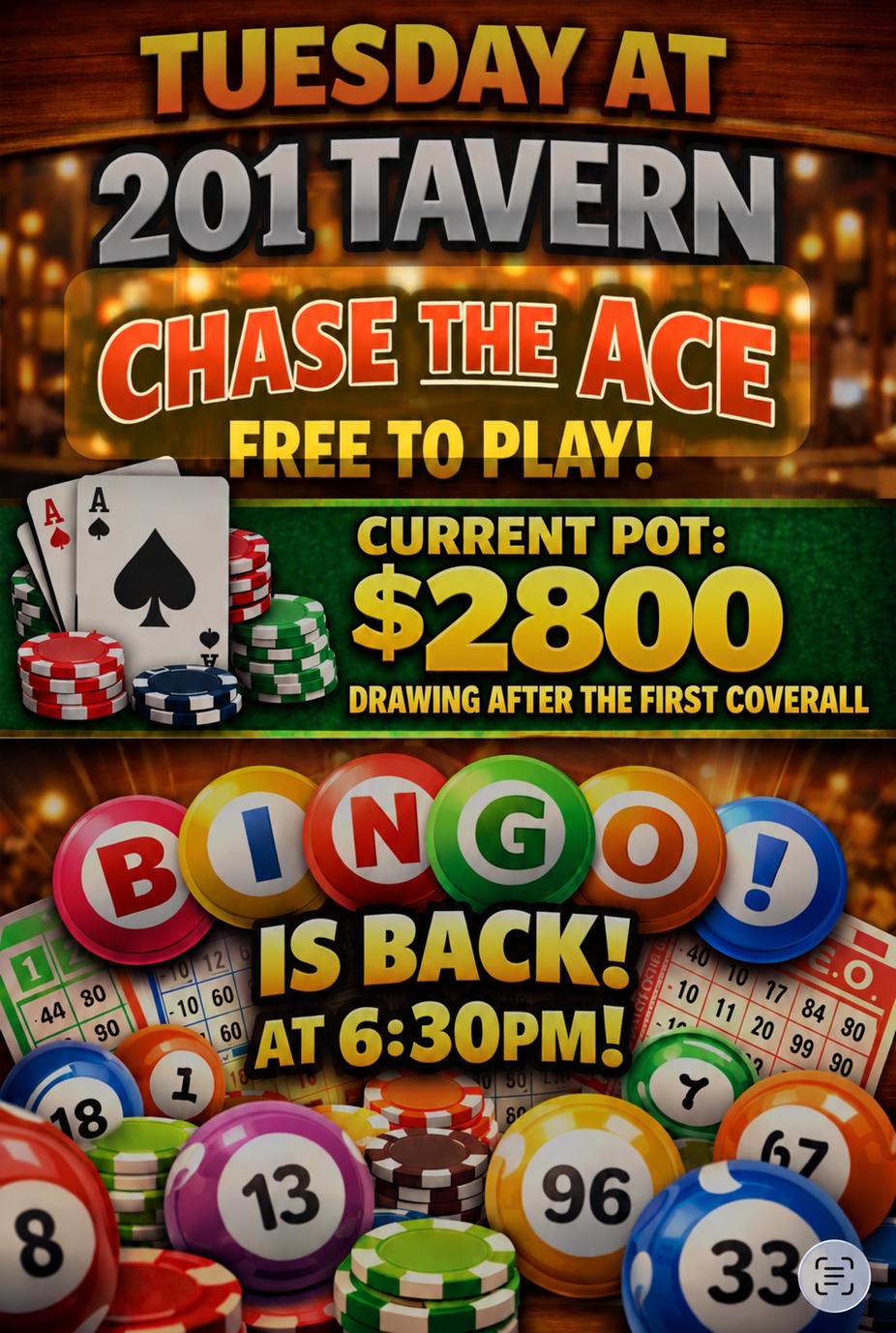 Tuesday Bingo and Chase the Ace event photo