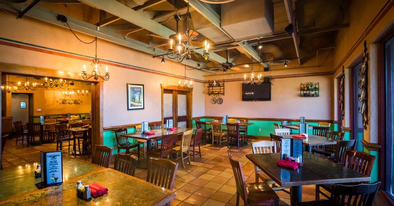 Restaurant interior, tables ready for guests