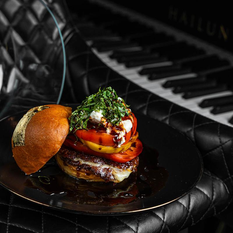 Caprese burger photo