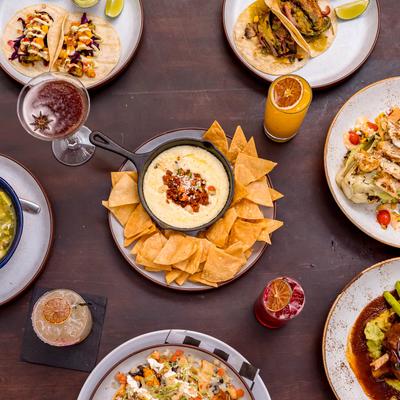 Full table, top view.