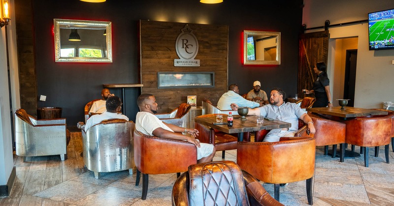 Interior, main dining area with guests