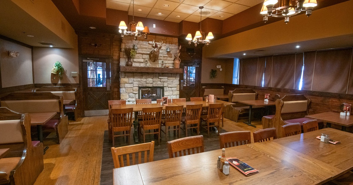 Interior, dining area, tables ready for guests