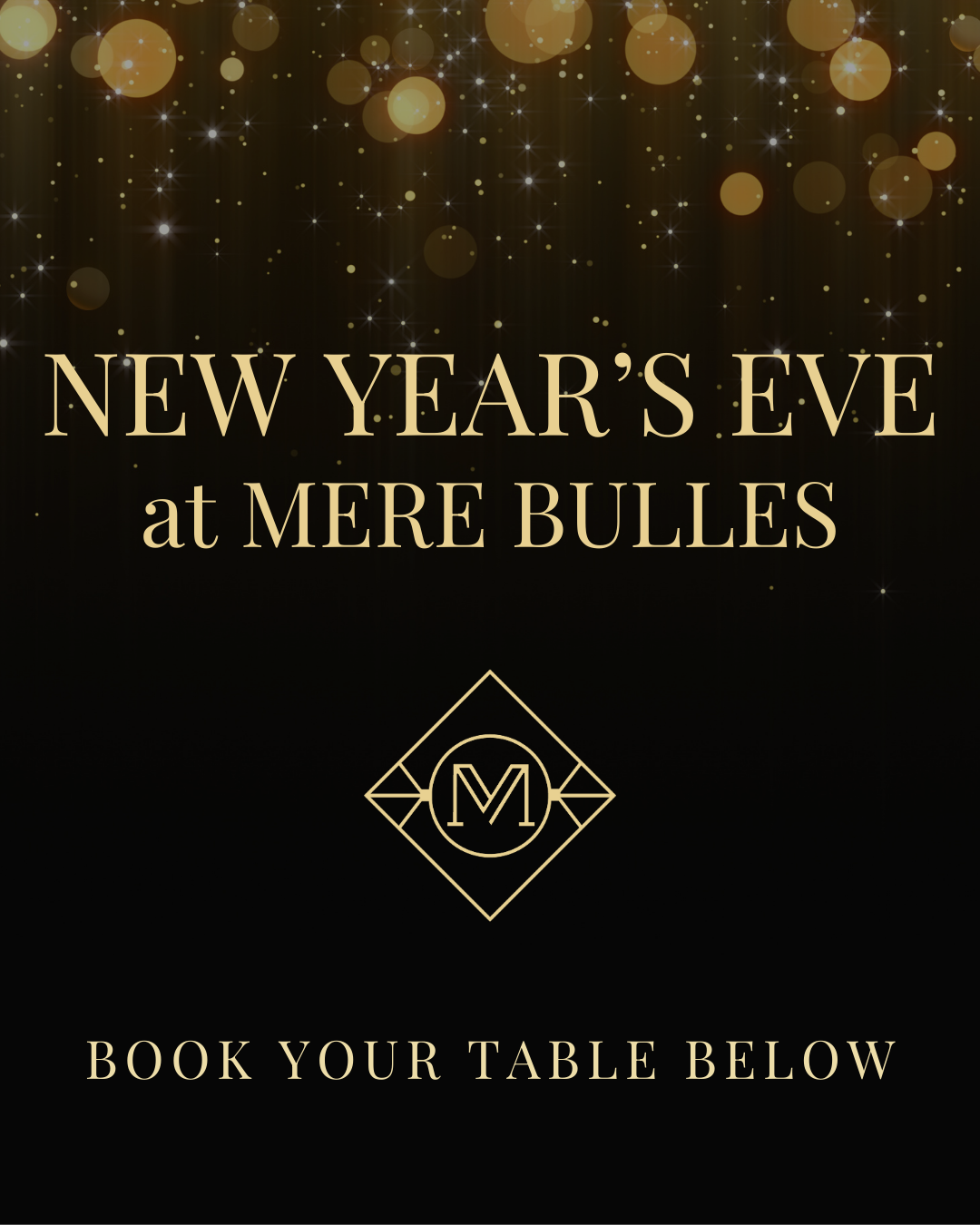 Black Graphic with New Year's Eve promotion