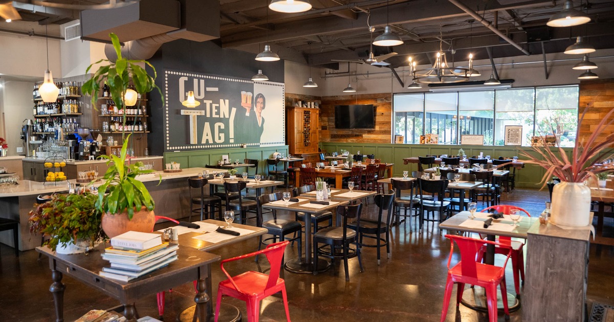 Interior, wide view of dining area