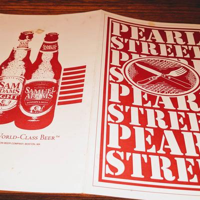 The restaurant's menu.