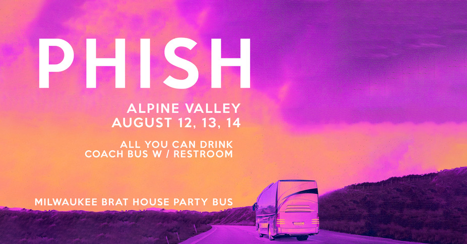 Phish @ Alpine Valley - All u can drink Party Bus event photo