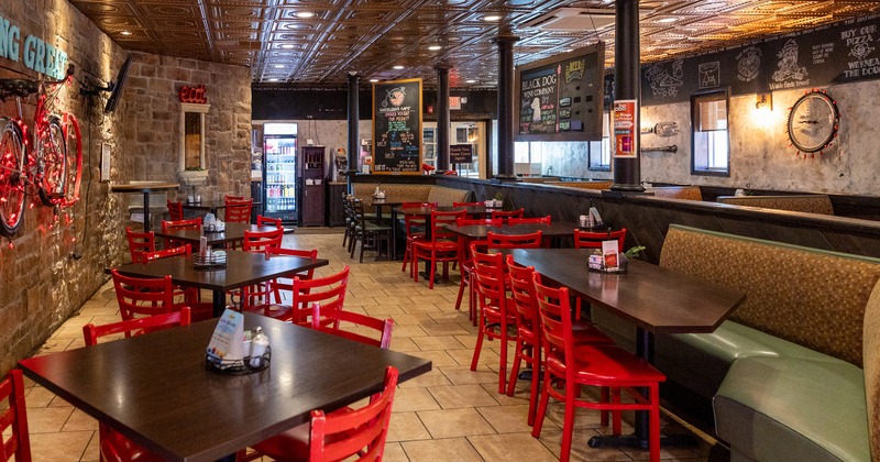 Nicely done dining area