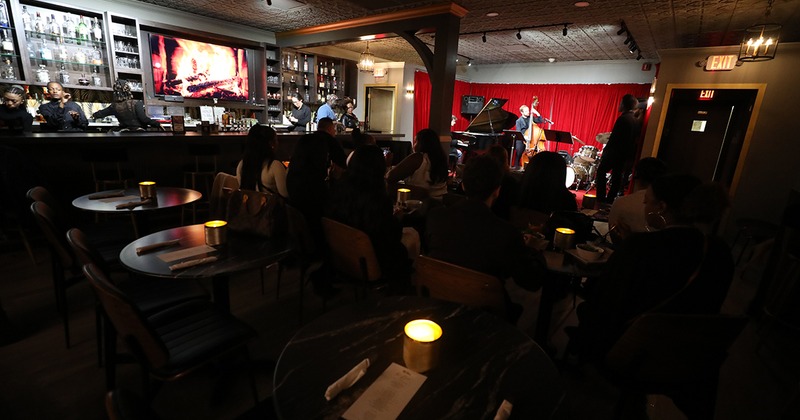 The interior space of the restaurant