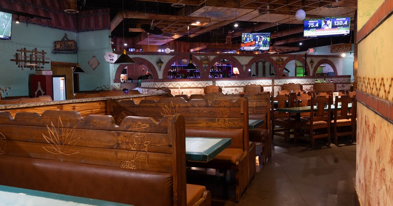 Restaurant interior, seating