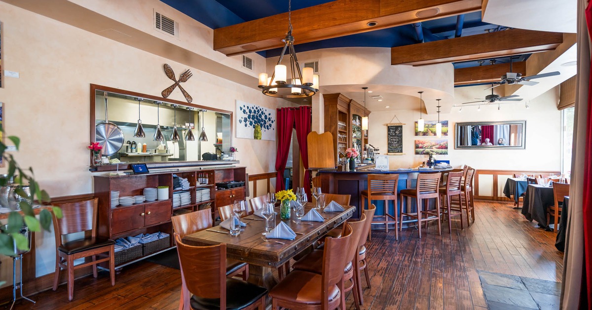 Interior, seating area and bar