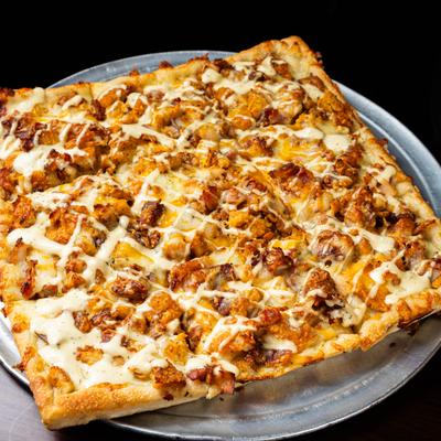 Chicken Bacon Ranch square pizza.