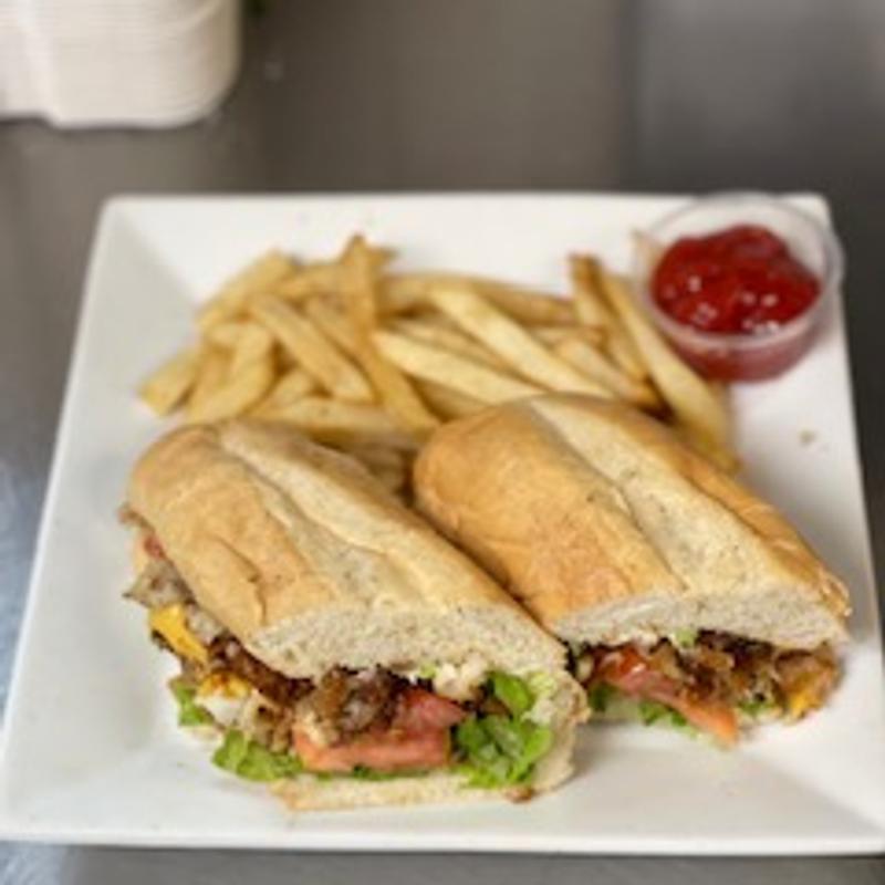 CHICKEN CHEESE STEAK & FRIES photo