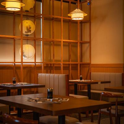 Restaurant interior.