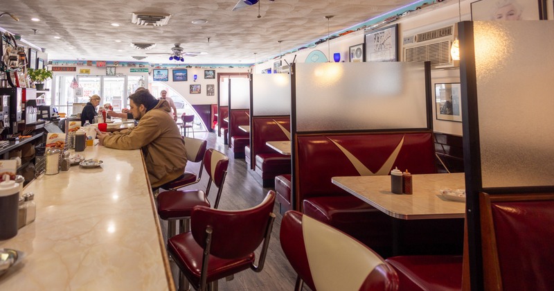 Interior, bar and seating area