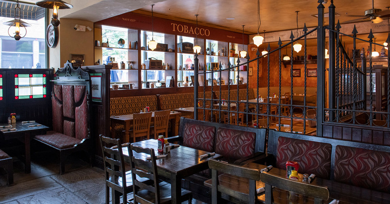 Interior, tables ready for guests