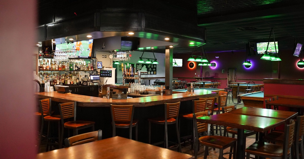 Interior, bar and seating area