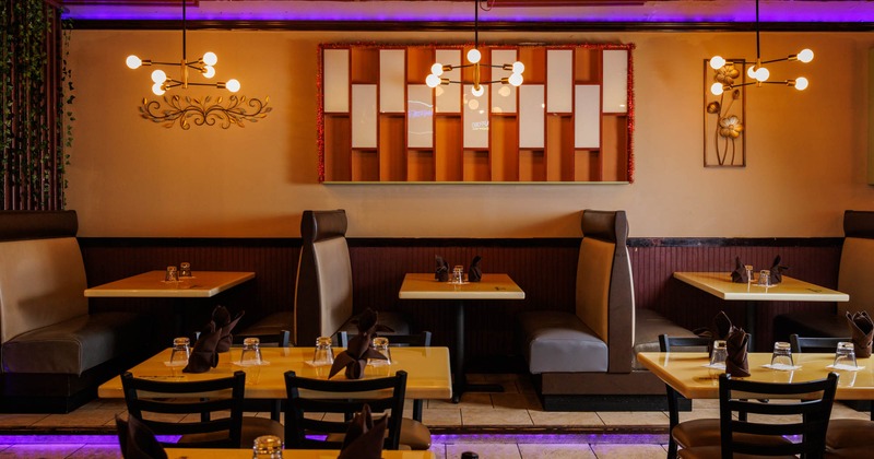 Interior, booth area