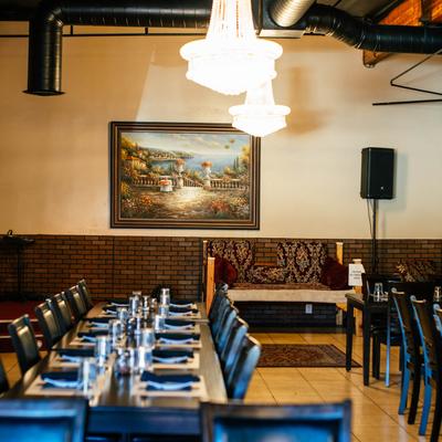 Interior, dining area.