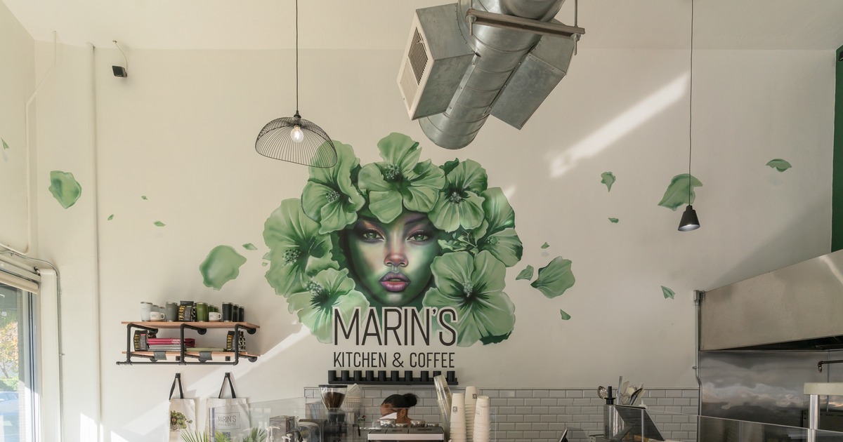 Interior, sign on the wall, drawing