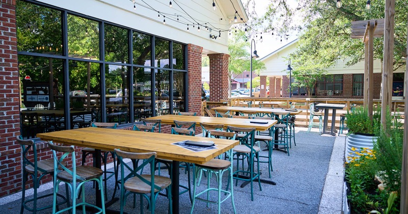 Exterior, tables with chairs