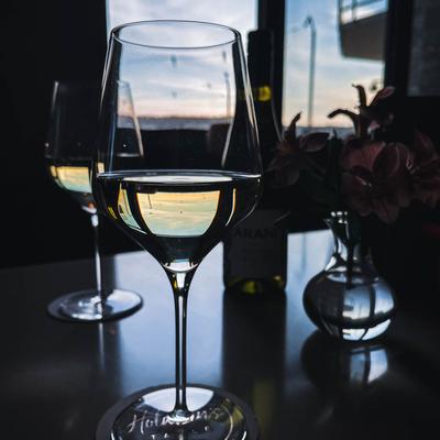 Two glasses of white wine