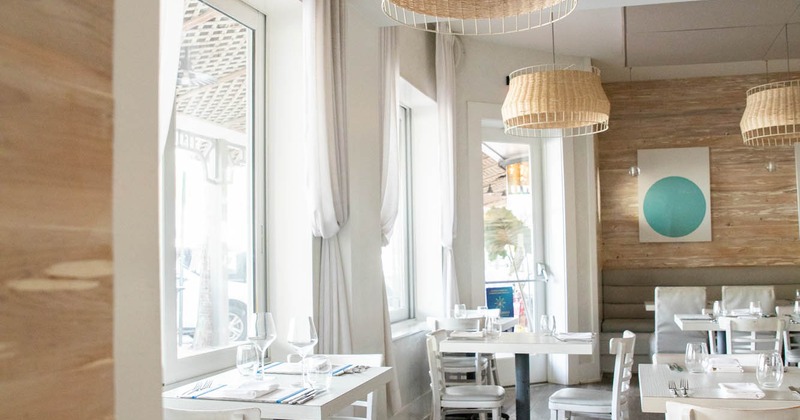 Interior, set tables ready to receive guests