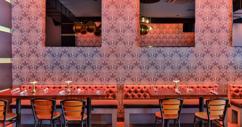 Interior, banquette seating