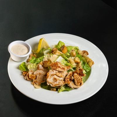 Chopped Caesar Salad with Caesar dressing.
