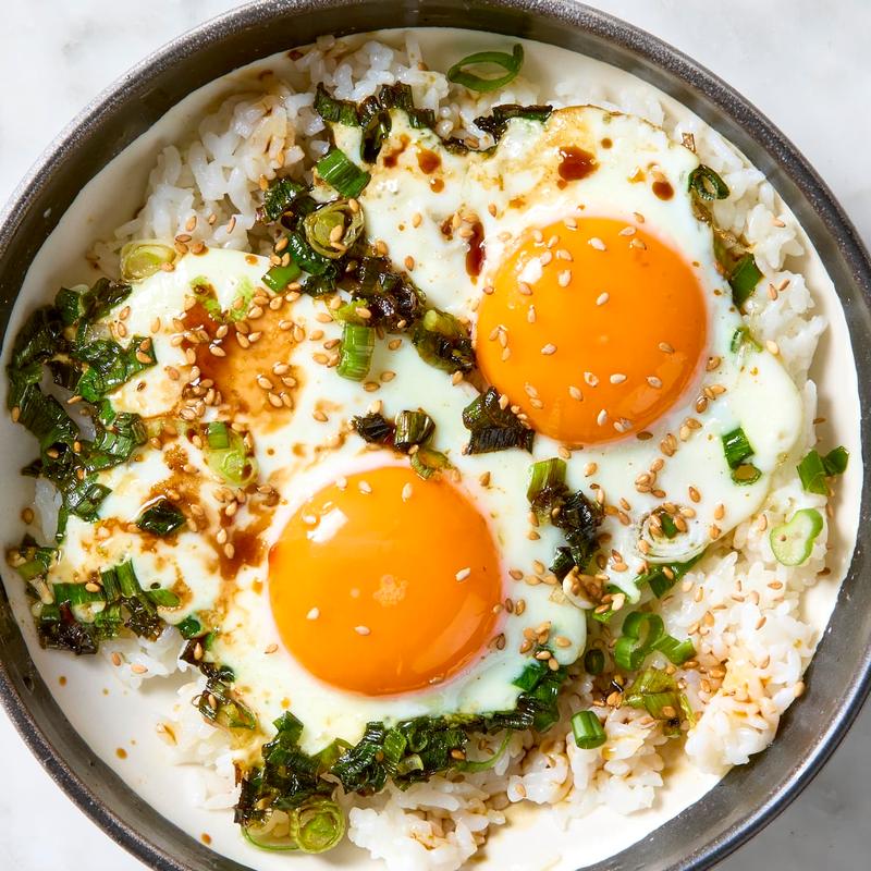 Fried eggs photo