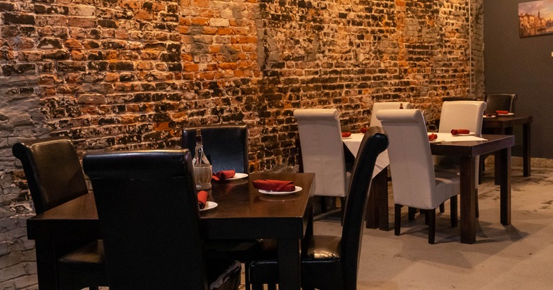 Interior, seating tables and chairs