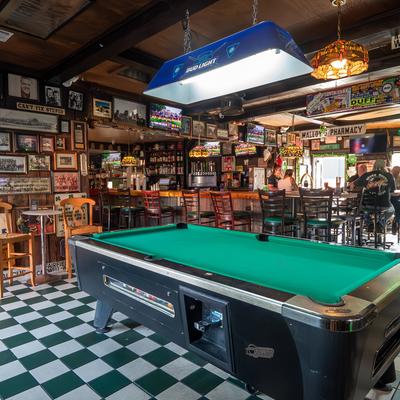 Interior, pool table