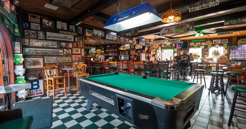 Interior, pool table